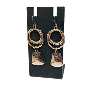 Vintage Boho Geometric Hollow Circle Dangle Earrings